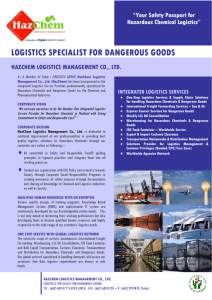 logistics specialist for dangerous goods