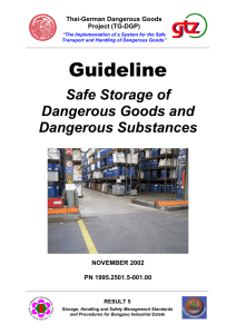 Guideline for the Safe Storage of Dangerous Goods and Dangerous