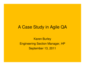 A Case Study in Agile QA