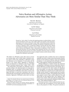 Naïve Realism and Affirmative Action