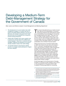 Developing a Medium-Term Debt-Management Strategy for the