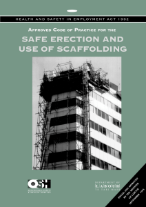 Approved code of practice for the safe erection and use of scaffolding