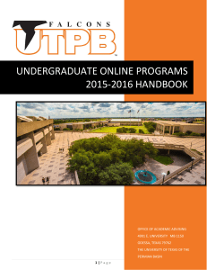 undergraduate online programs 2015-2016 handbook