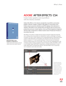 Adobe After Effects CS4 What's New