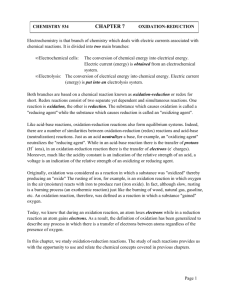 Chapter 7 Oxidation-Reduction