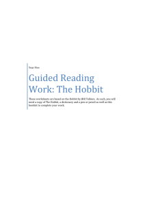 Guided Reading Work: The Hobbit