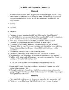 The Hobbit Study Question for Chapters 1-4 Chapter 1