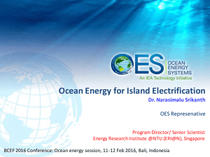 Ocean Energy for Island Electrification