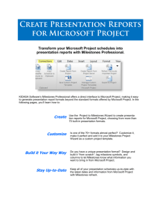 Create Presentation Reports for Microsoft Project