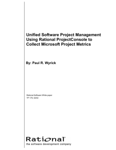 Unified Software Project Management Using Rational