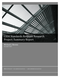 CIDA Standards Revision Research Project: Summary Report