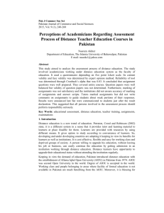 Perceptions of Academicians Regarding Assessment Process of