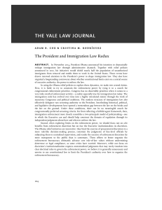 The President and Immigration Law Redux