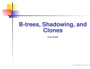 B-trees, Shadowing, and Clones