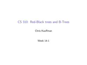 CS 310: Red-Black trees and B