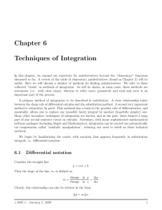 Chapter 6 Techniques of Integration