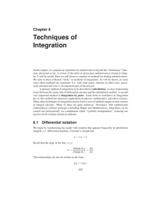 6. Techniques of integration