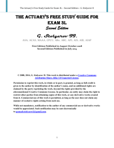 The Actuary's Free Study Guide for Exam 3L – Second Edition – G