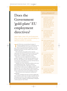 Does the Government 'gold-plate' EU employment directives?