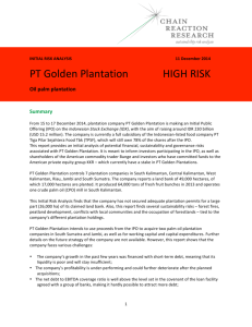 PT Golden Plantation - Initial Risk Analysis
