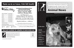 Animal News - South Wood County Humane Society