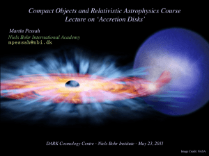 Compact Objects and Relativistic Astrophysics Course Lecture on