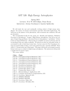 AST 520: High Energy Astrophysics