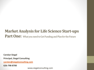 Market Analysis for Life Science Start-ups