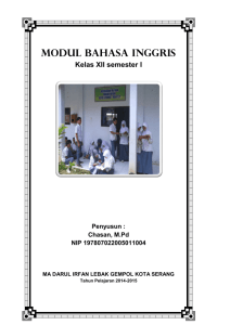 MODUL BAhASA iNGGRiS - Yayasan Darul Irfan Banten