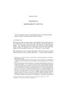 CHAPTER 10 ARBITRABILITY AND TAX