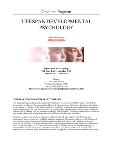 graduate program in Lifespan Developmental
