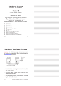 Distributed Web-based Systems - Department of Computer and