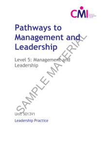 Leadership Practice - Chartered Management Institute