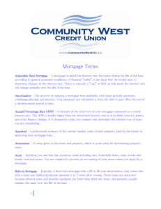 Mortgage Terminology - Community West Credit Union