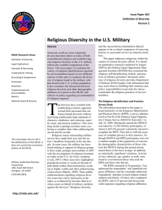 Religious Diversity in the U.S. Military