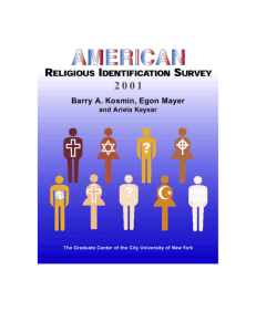 American Religious Identification Survey 2001
