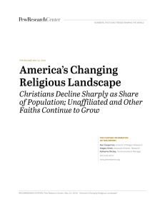 America's Changing Religious Landscape