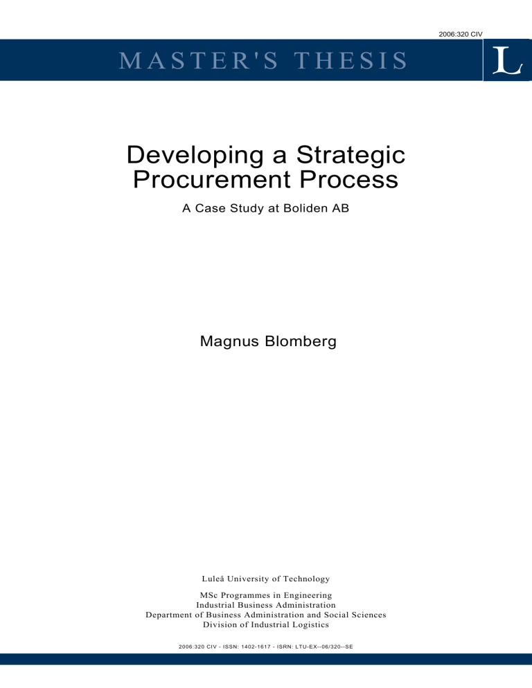 master thesis topics in procurement