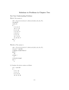 Solutions to Problems in Chapter Two