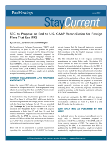 SEC to Propose an End to U.S. GAAP Reconciliation for Foreign