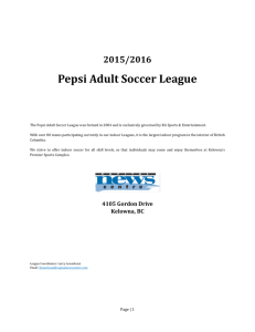 Pepsi Adult Soccer League