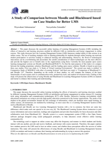 A Study of Comparison between Moodle and Blackboard based on