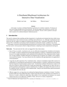A Distributed Blackboard Architecture for Interactive Data