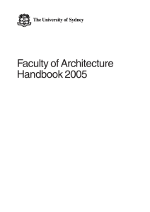 Faculty of Architecture Handbook 2005