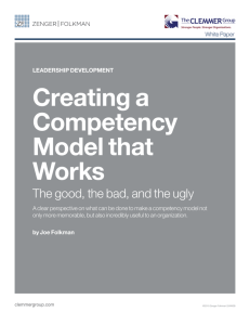 Creating a Competency Model that Works
