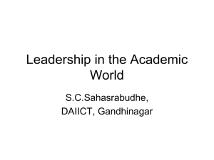 Prof. S.C.Sahrabudhe- Director, DA-IICT