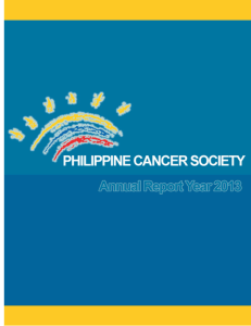 PCS Annual Report 2013 - Philippine Cancer Society