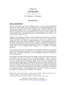 Dr. Constable's Notes on Zechariah
