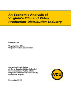 An Economic Analysis of Virginia's Film and Video Production