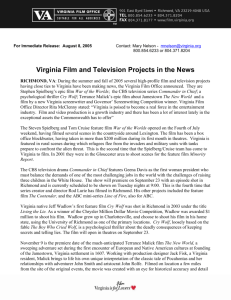 Virginia Film Tours Debuts in Richmond
